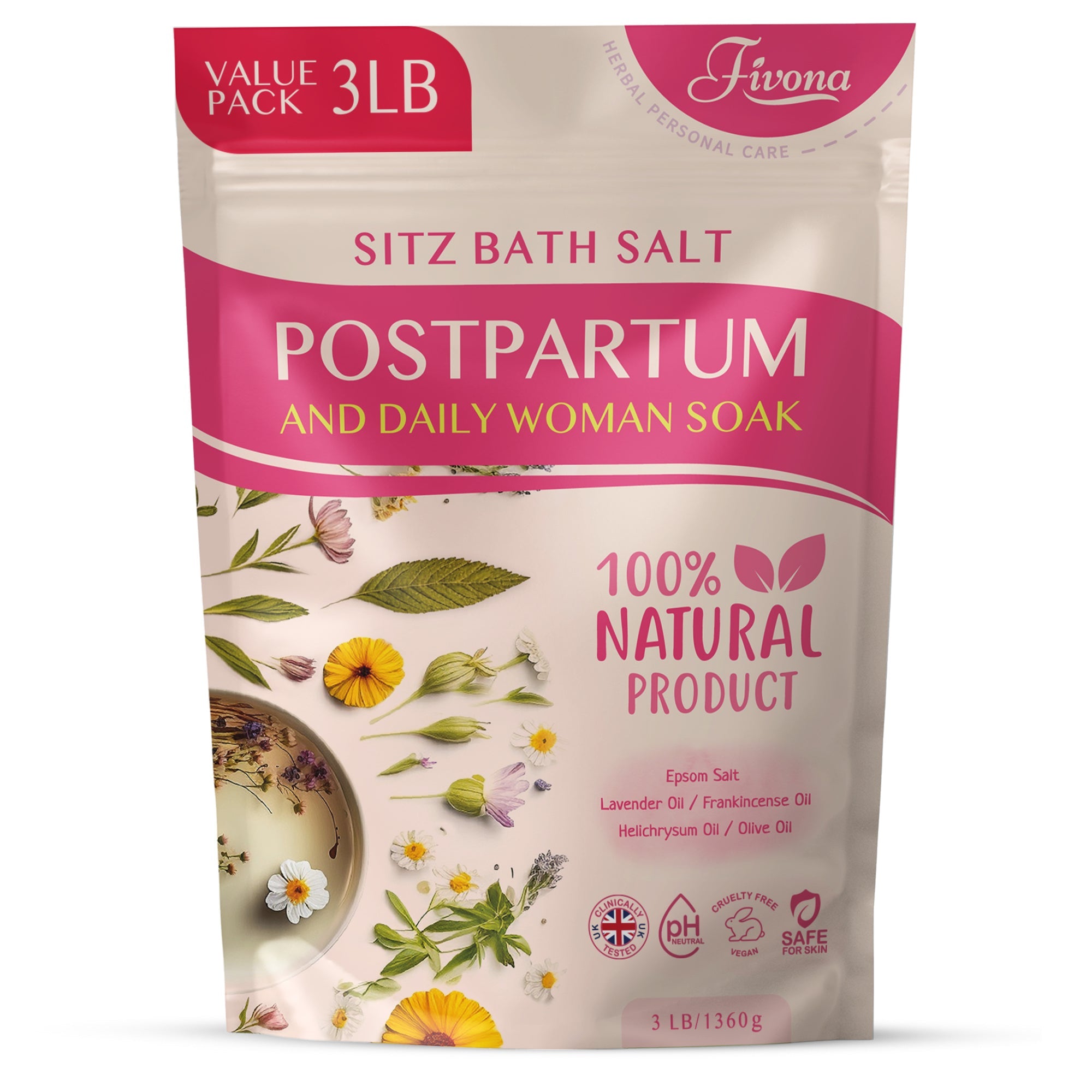 Fivona Postpartum Sitz Bath Soak Blend | 48oz
