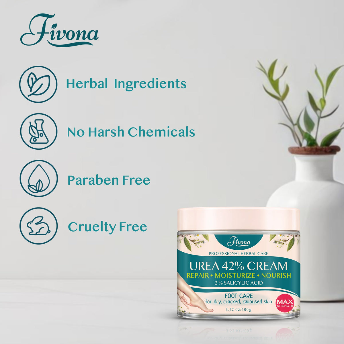 42% Urea Cream with Tea Tree – 100g (3.53 oz)