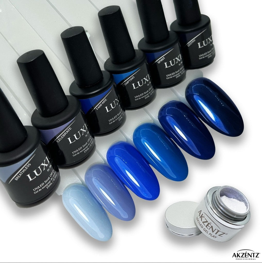 Akzentz - Gel-Play Pearlescent Powder - Sapphire, 1g