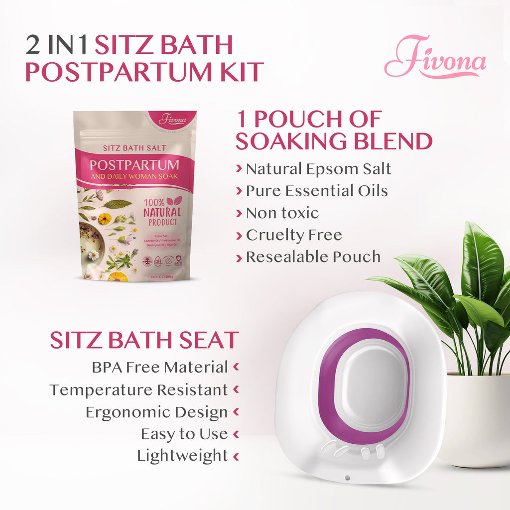 2 in 1 Sitz Bath Soak Kit for Postpartum Care