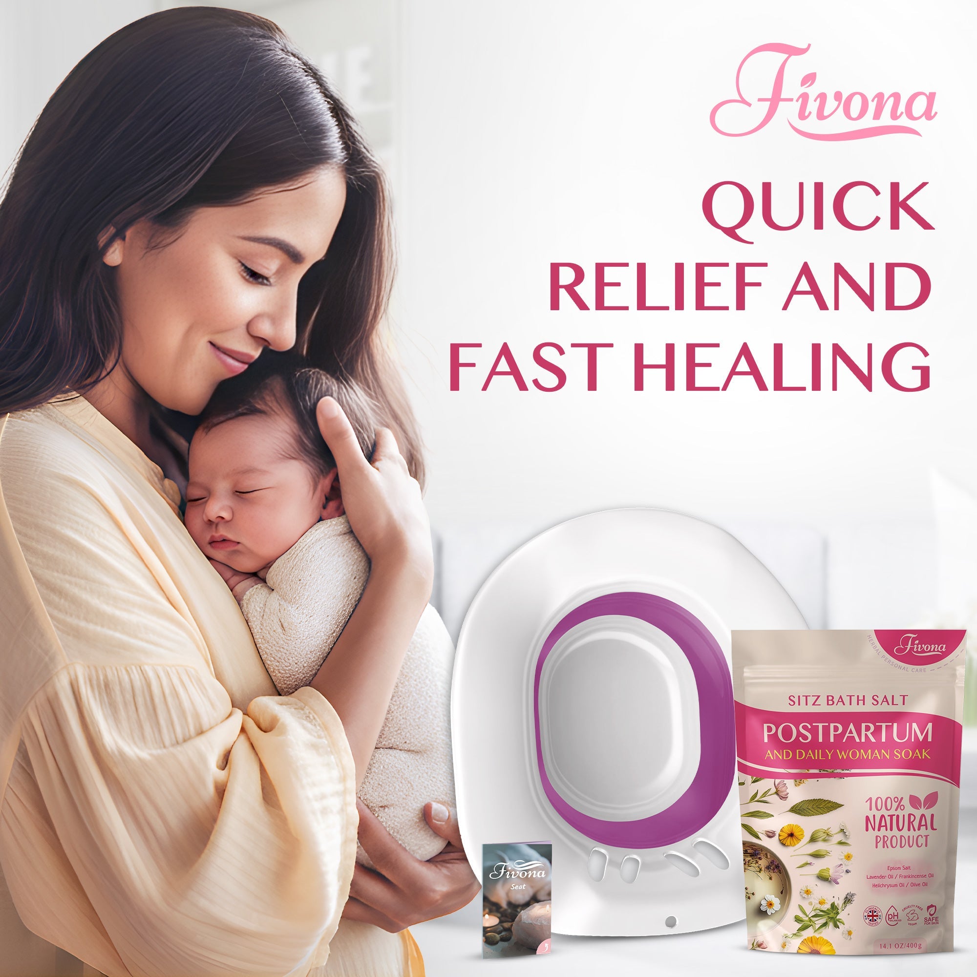 2 in 1 Sitz Bath Soak Kit for Postpartum Care