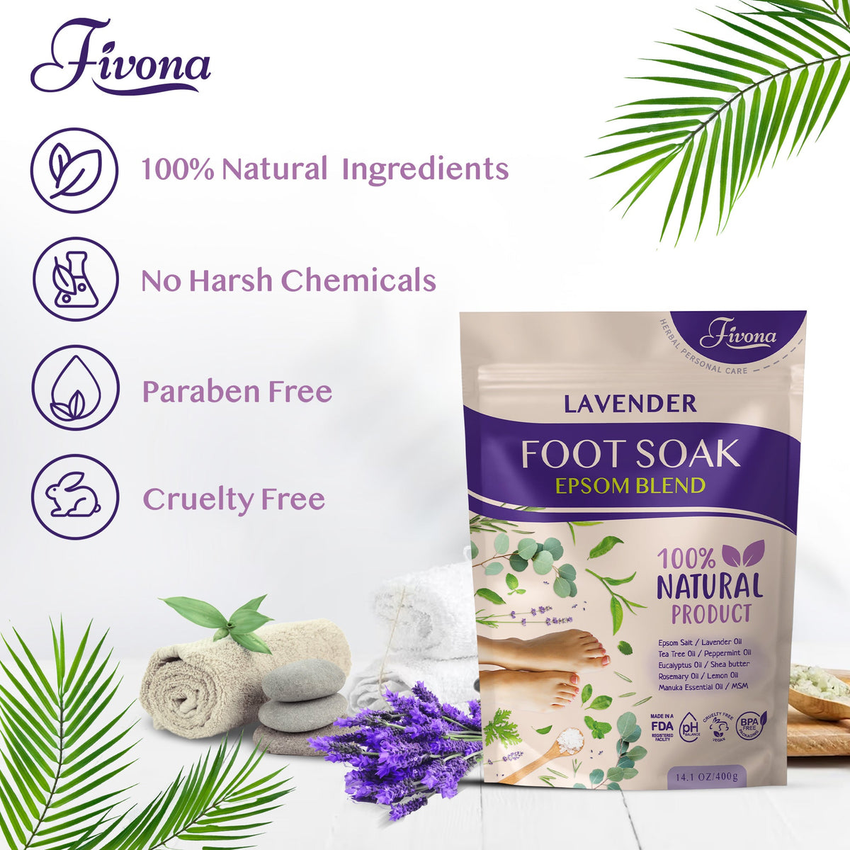 Foot Soak Blend with Lavender 14.1oz