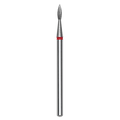 DIAMOND NAIL DRILL BIT, "POINTED FLAME", RED, HEAD DIAMETER 1.8 MM/WORKING PART 8 MM (FA11R018/8) - STALEKS™