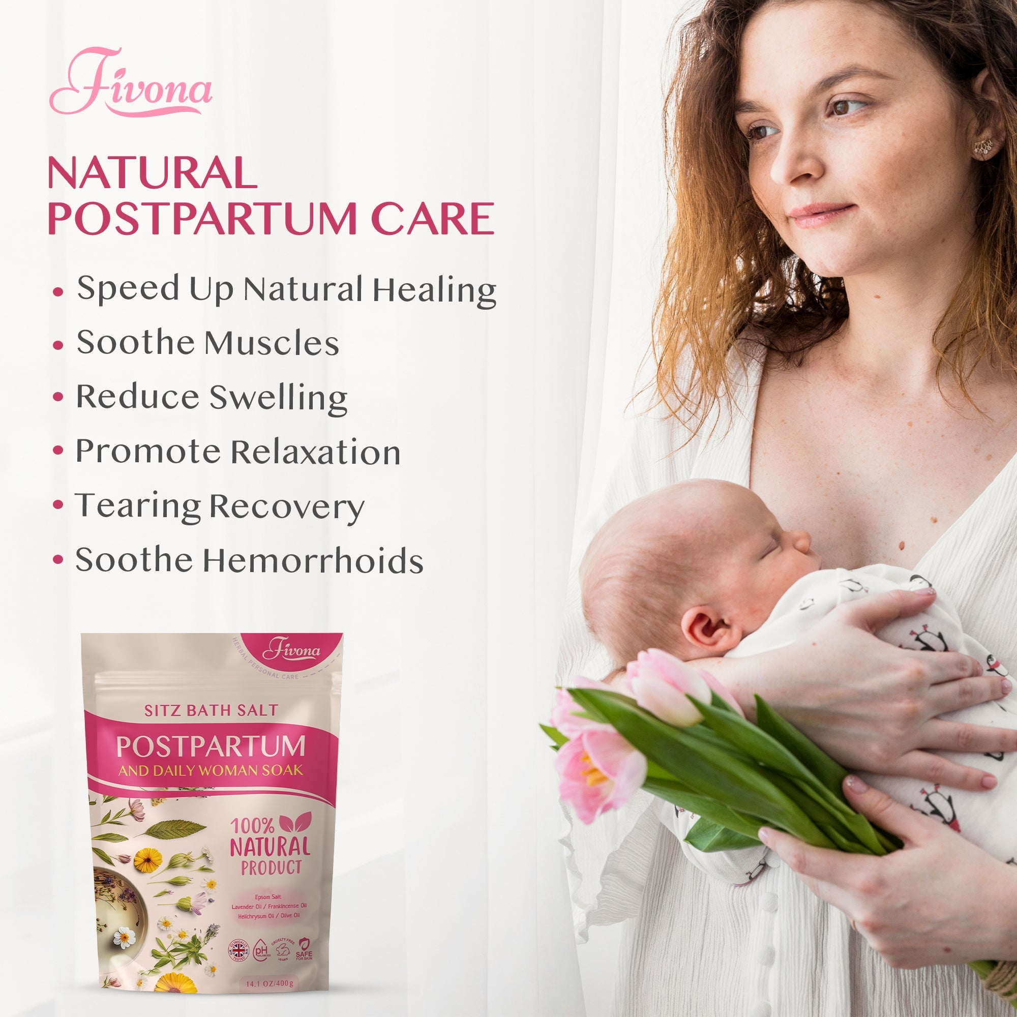 Fivona Postpartum Sitz Bath Soak Blend | 14.1oz