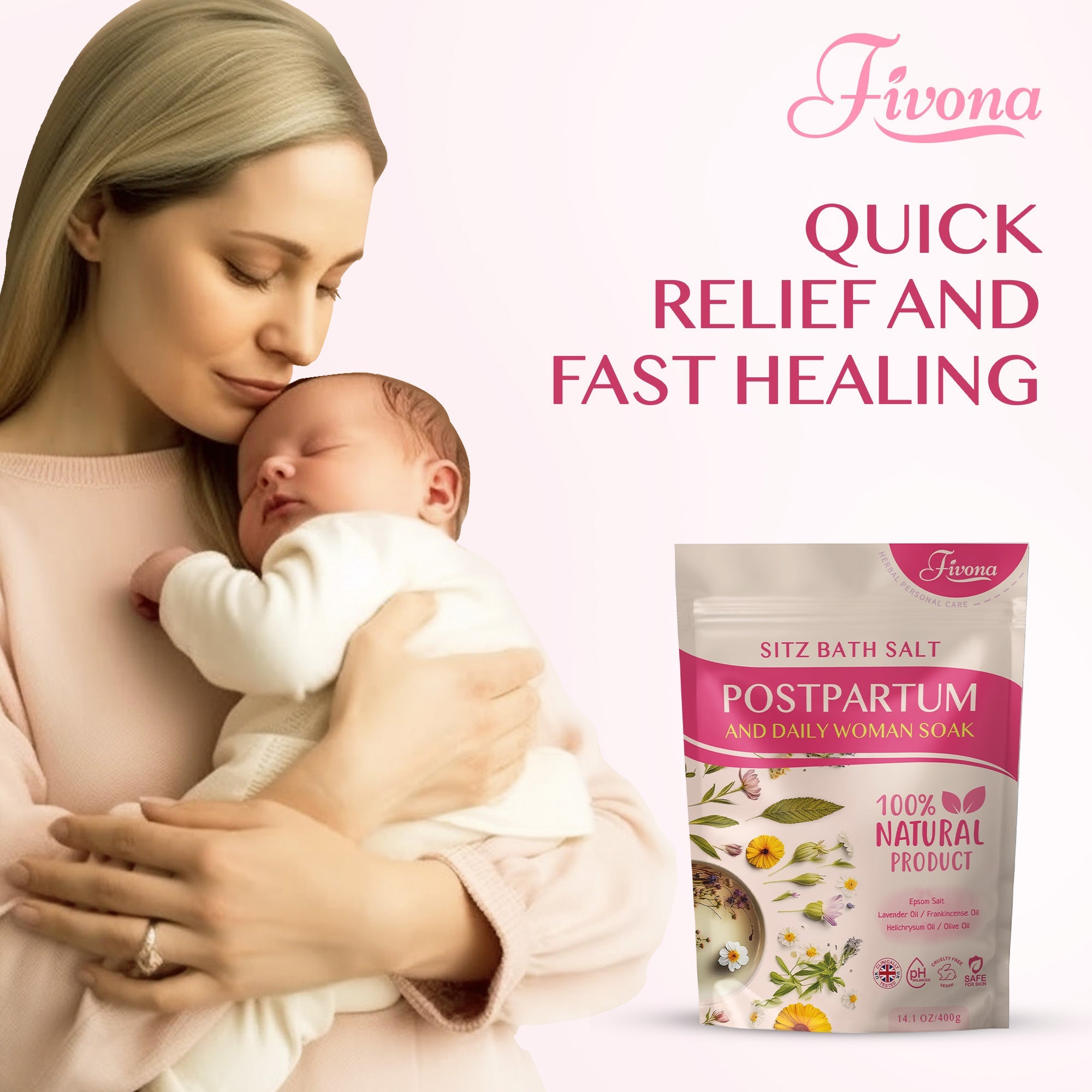 Fivona Postpartum Sitz Bath Soak Blend | 14.1oz