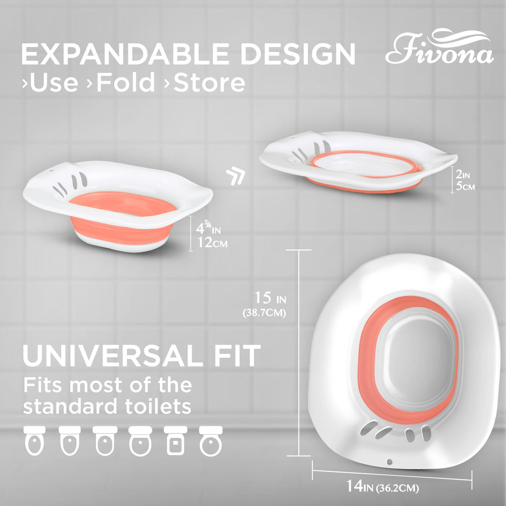Sitz Bath Seat with Hand Flusher
