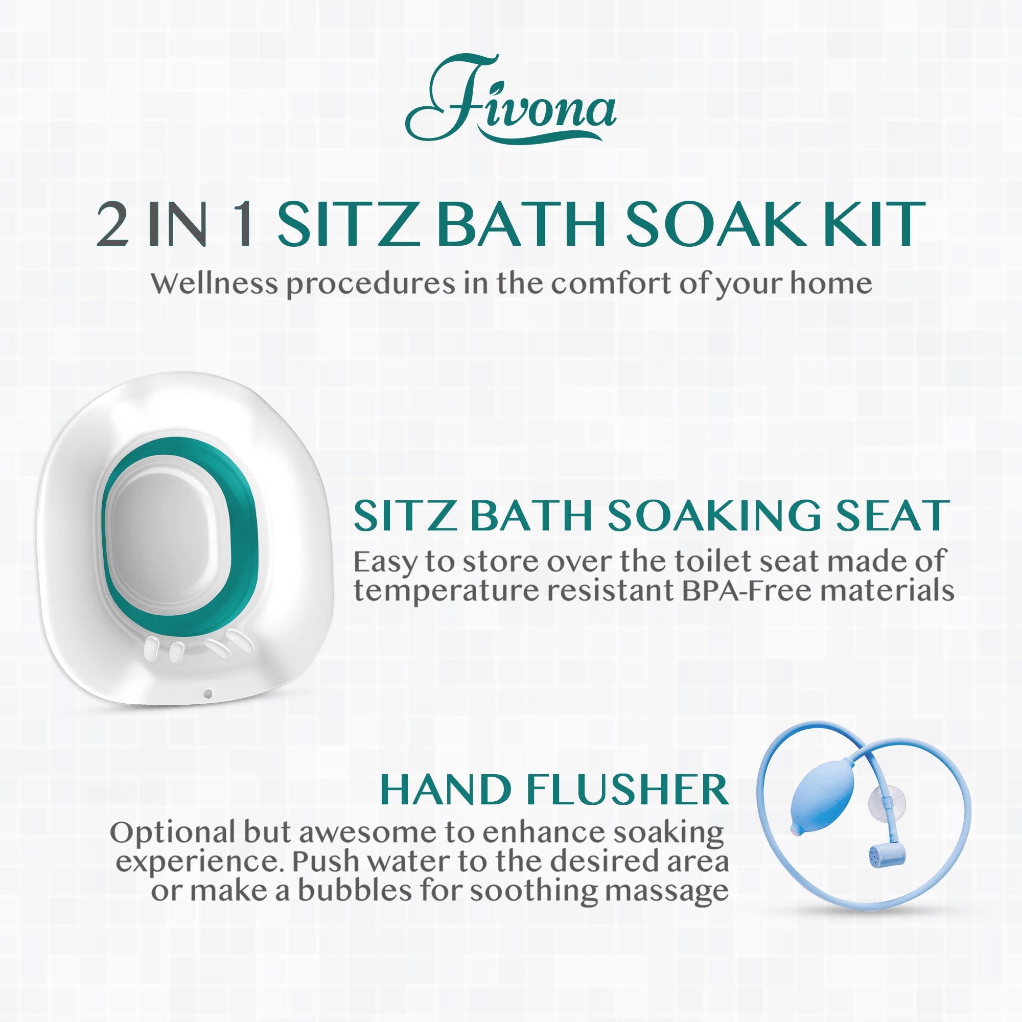 Sitz Bath Seat with Hand Flusher