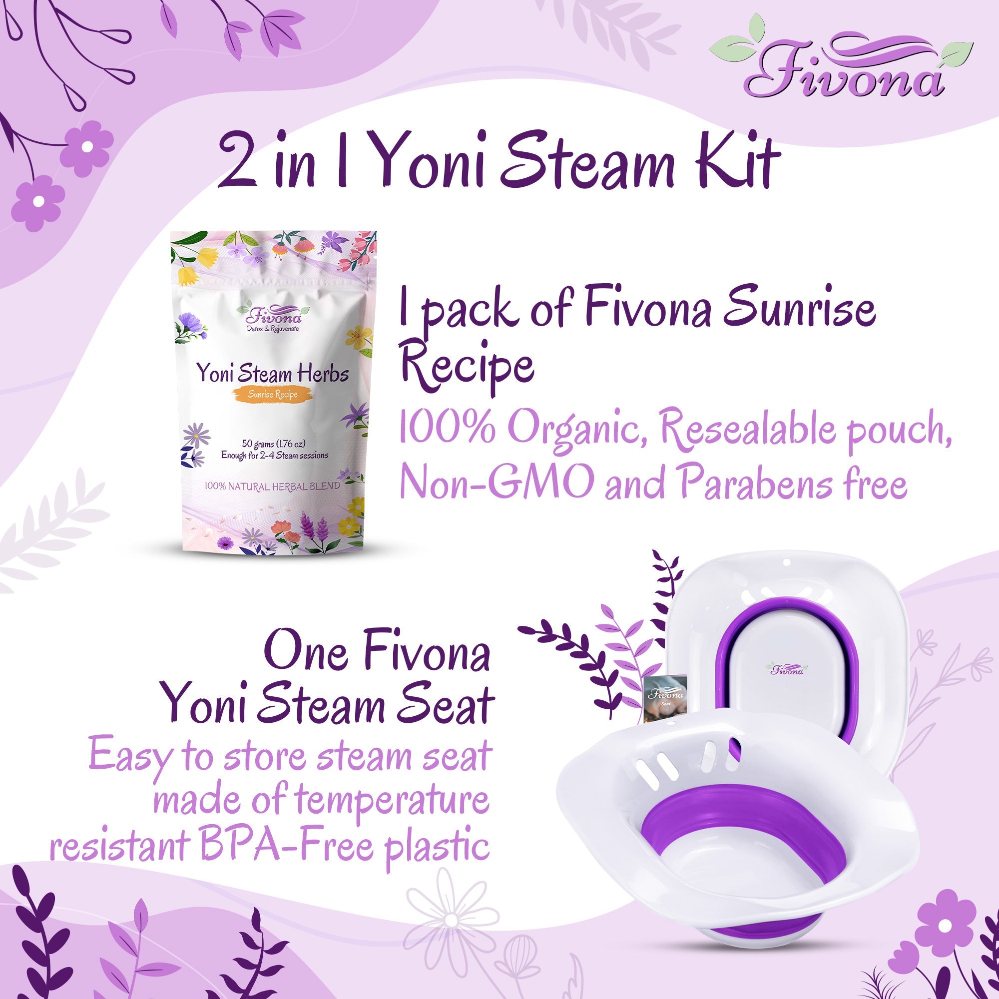 2 in 1 Yoni Steaming Kit