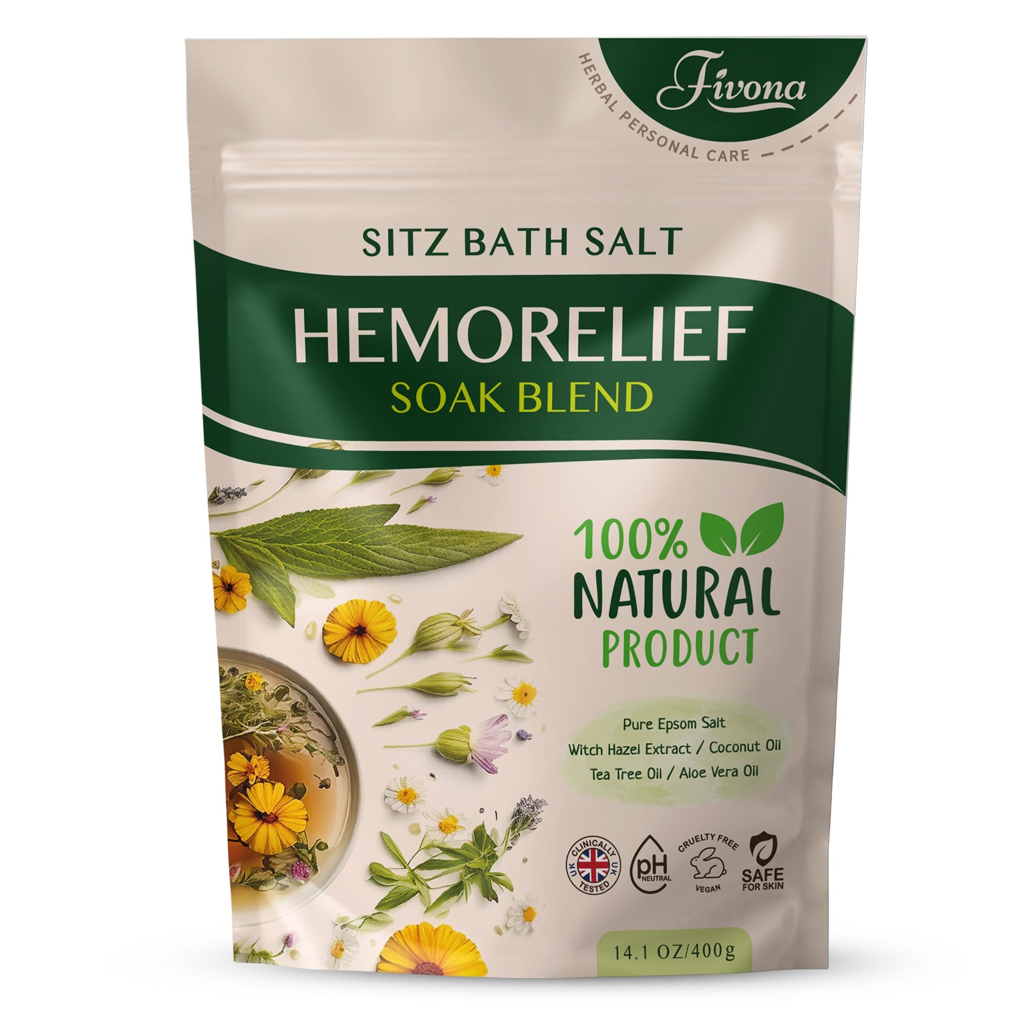 Fivona Hemorelief Sitz Bath Soak Blend | 14.1oz